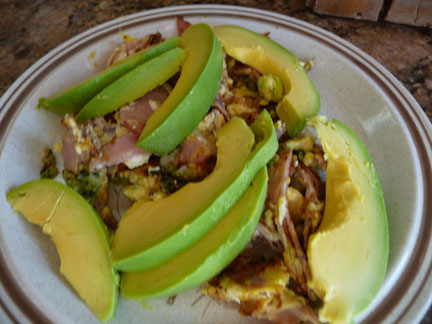 Spinach Artichoke Eggs with Avocado