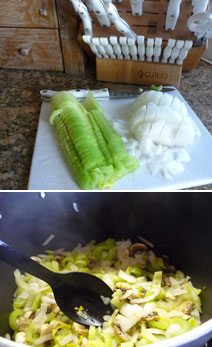 celery, onion