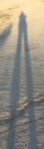 long shadow early in the morning