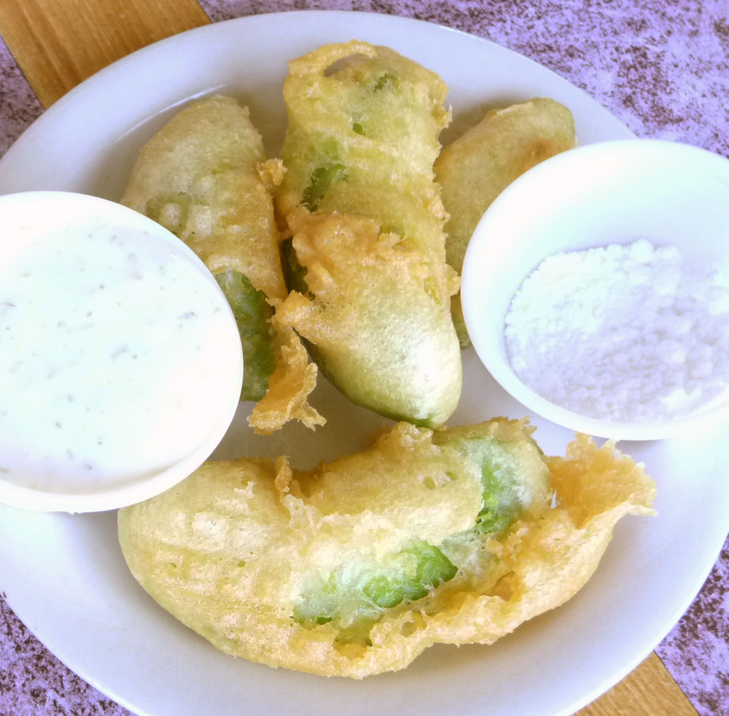 fried avocados with dipping options
