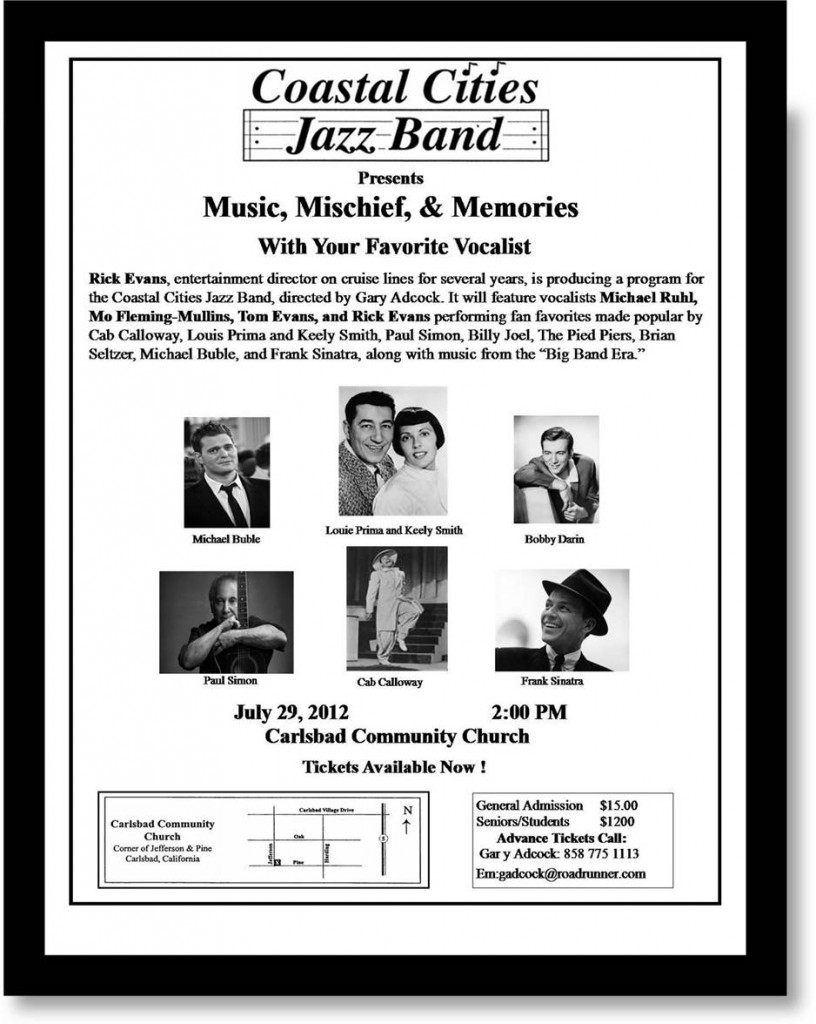 Coastal Cities Jazz Band flyer