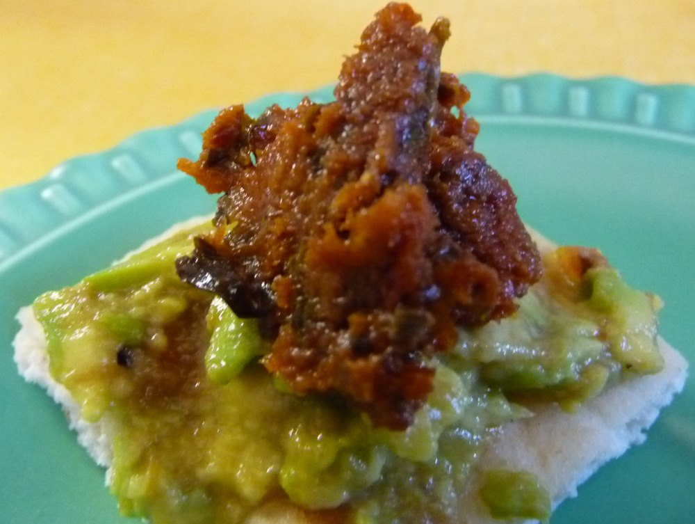 guacamole with bruschetta