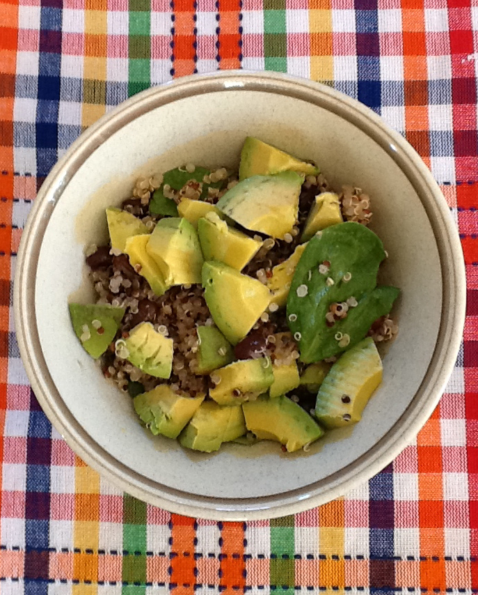 healthy quinoa salad with avocados