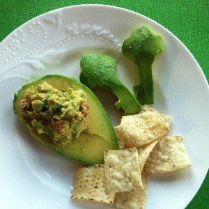 avocados cut with cookie cutters