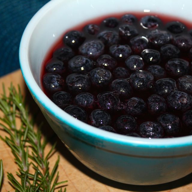 rosemary and blueberries