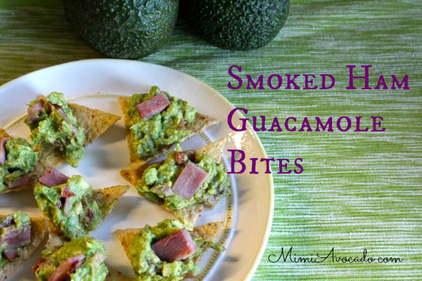 smoked ham guacamole bites