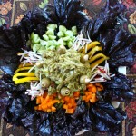 Burgundy Romaine Lettuce platter
