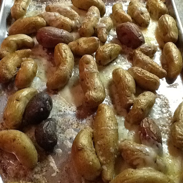 roasting fingerling potatoes