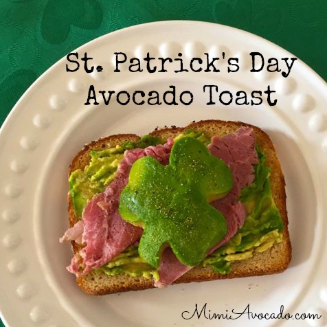 St. Patrick's Avocado toast