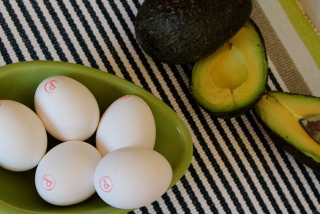 eggs and avocados
