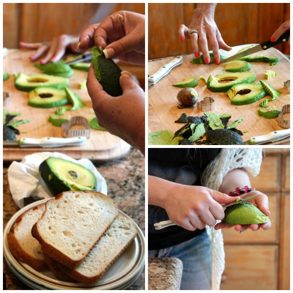 peeling and slicing avocados