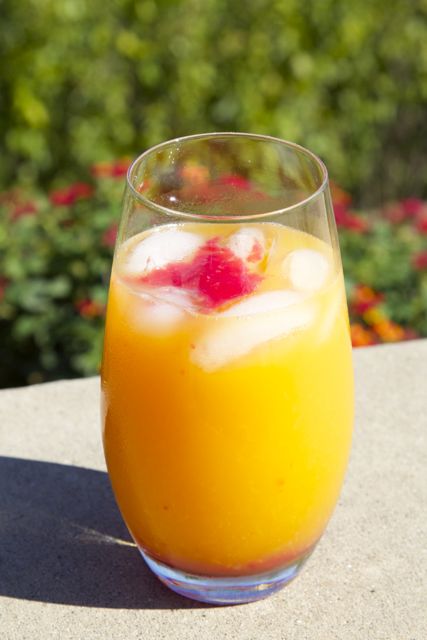 orange-peach-raspberry drink