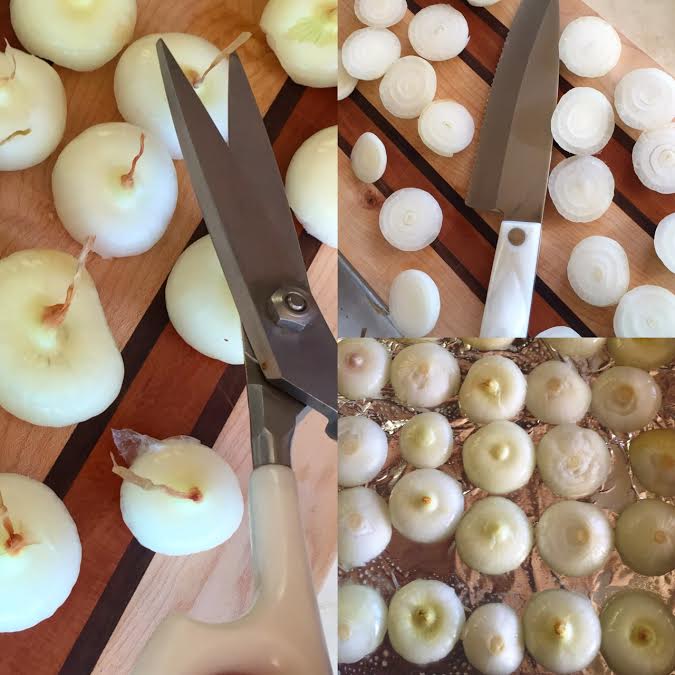 preparing Cipollini onions 