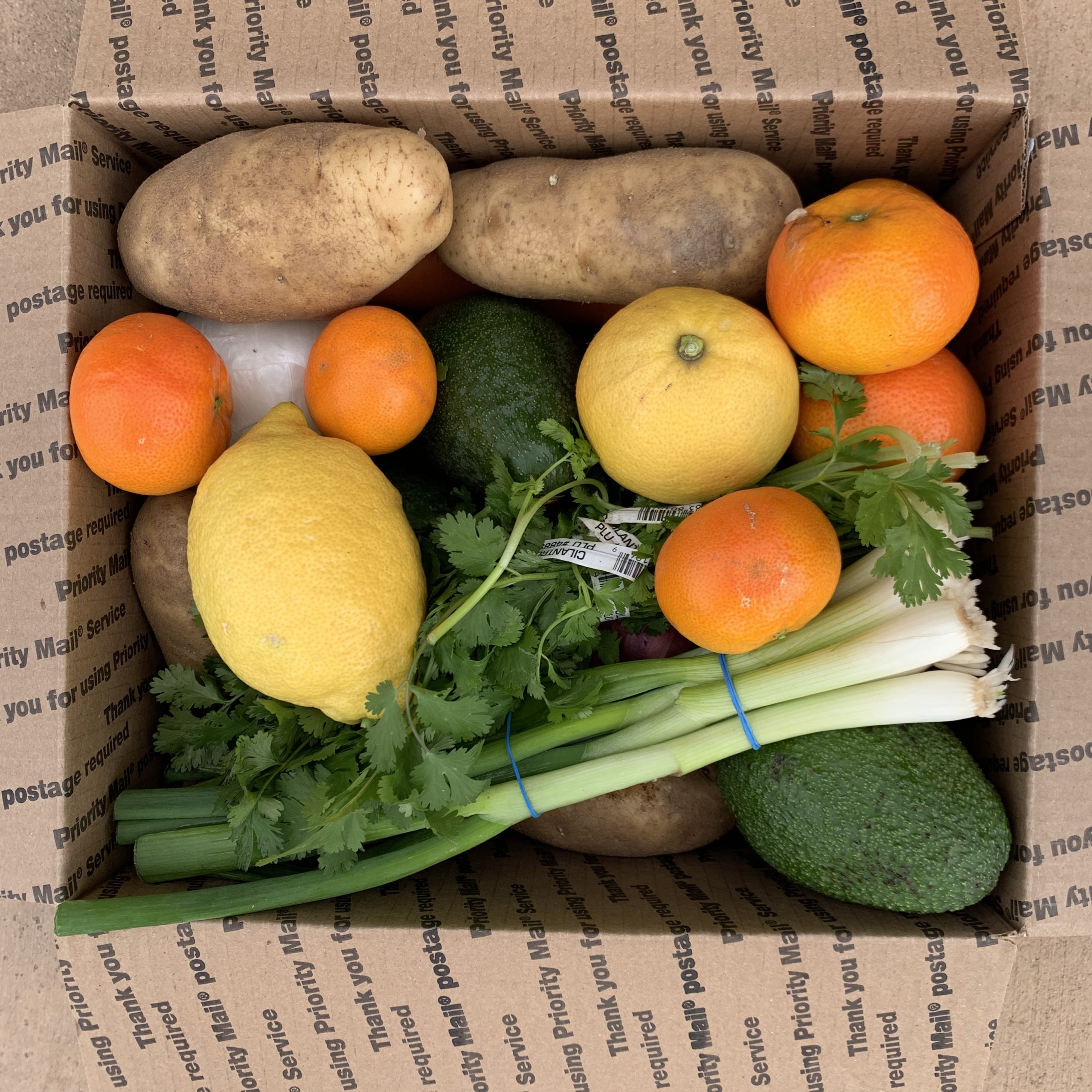 Variety produce box from California Avocados Direct