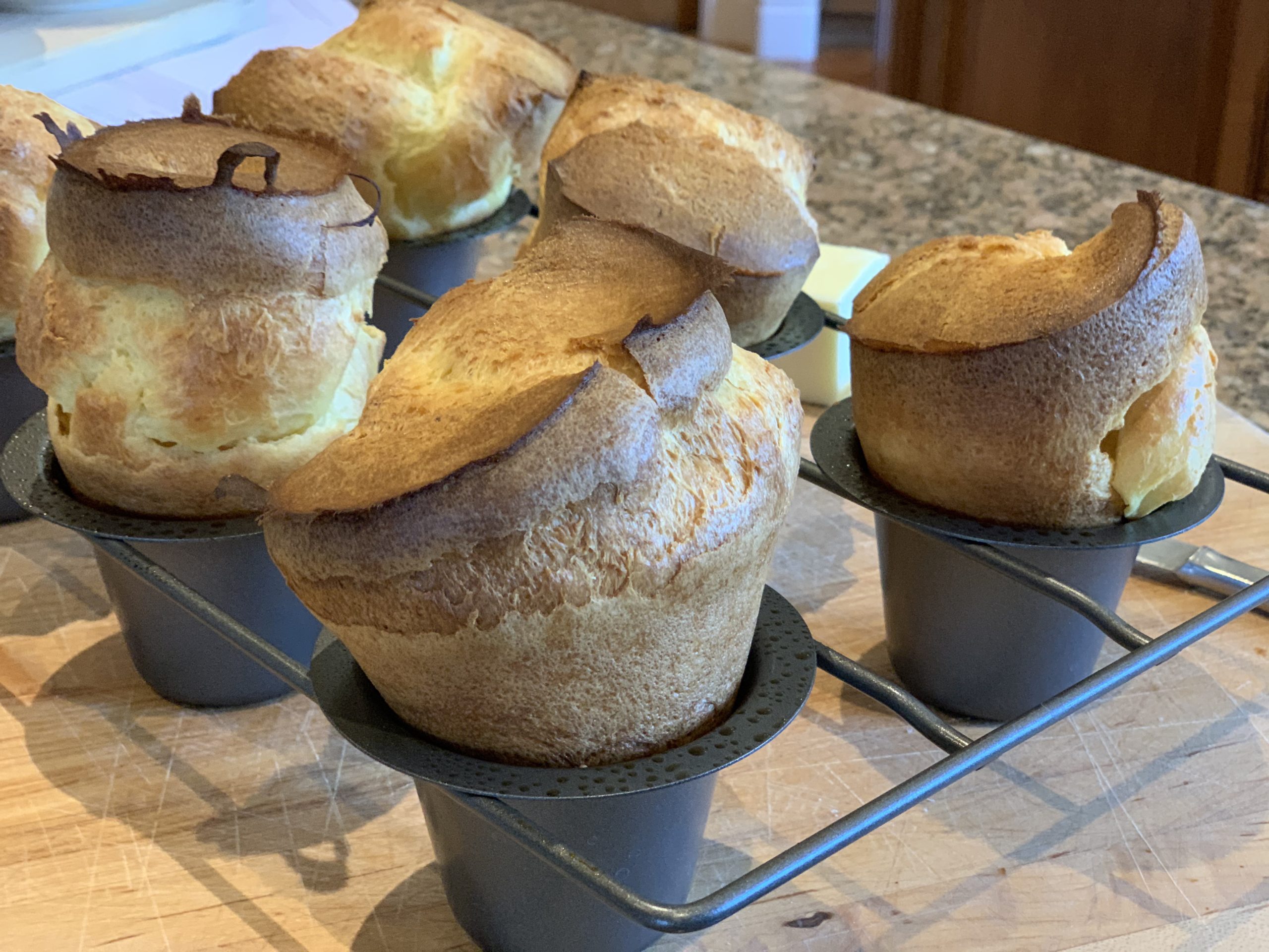 hot popovers from the oven